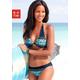 Bügel-Bikini KANGAROOS Gr. 44, Cup E, blau (marine, bedruckt) Damen Bikini-Sets Ocean Blue