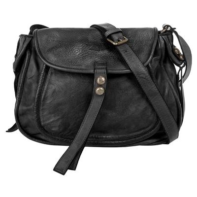 Umhängetasche SAMANTHA LOOK, Damen, Gr. B/H/T: 30cm x 26cm x 11cm onesize, schwarz, Leder, gepflegt, Taschen, echt Leder, Made in Italy Image