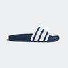 Badesandale ADIDAS ORIGINALS "ADILETTE", Gr. 40,5, blau (adiblu, weiß, adiblu), Synthetik, sportlich, Schuhe Badelatschen Pantolette Schlappen