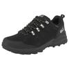 Wanderschuh JACK WOLFSKIN "REFUGIO TEXAPORE LOW M", Gr. 47, schwarz (schwarz, schwarz), Leder, sportlich, Schuhe, wasserdicht