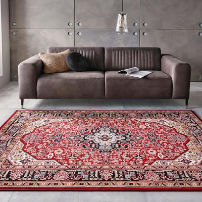 Teppich HANSE HOME "Skazar Isfahan" Gr. 3, rot (rot, schwarz), B:120cm H:9mm L:170cm, Polypropylen (PP), Teppiche, Kurzflor, Orient, Läufer, Vintage, Esszimmer, Wohnzimmer, Flur Image