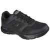 Sneaker SKECHERS "FLEX ADVANTAGE 4.0", Herren, Gr. 48,5, schwarz, Leder, Textil, Lederimitat, sportlich, Schuhe, mit leichtem Profil, Freizeitschuh, Halbschuh, Schnürschuh