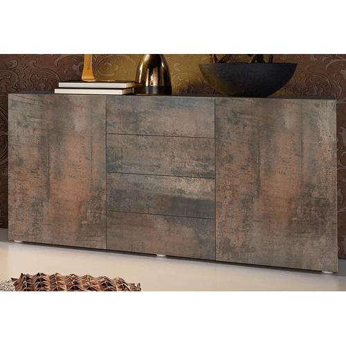 „Sideboard BORCHARDT MÖBEL „“Massa““ Sideboards Gr. B/H/T: 139 cm x 72 cm x 35 cm, braun (stahldekor braun) Sideboards Breite 139 cm“