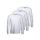 Langarmshirt MAN'S WORLD "neue Farbe ", Herren, Gr. 64/66 (XXXL), weiß, Single Jersey, Obermaterial: 100% Baumwolle, unifarben, Basic, regular fit, Rundhals, Langarm normaler Saum, Shirts, Langarm, unifarben, aus Baumwolle, im 3er-Pack