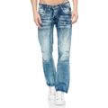 Bequeme Jeans RUSTY NEAL Gr. 30, Länge 32, blau (hellblau) Herren Jeans Straight-fit-Jeans Straight Fit