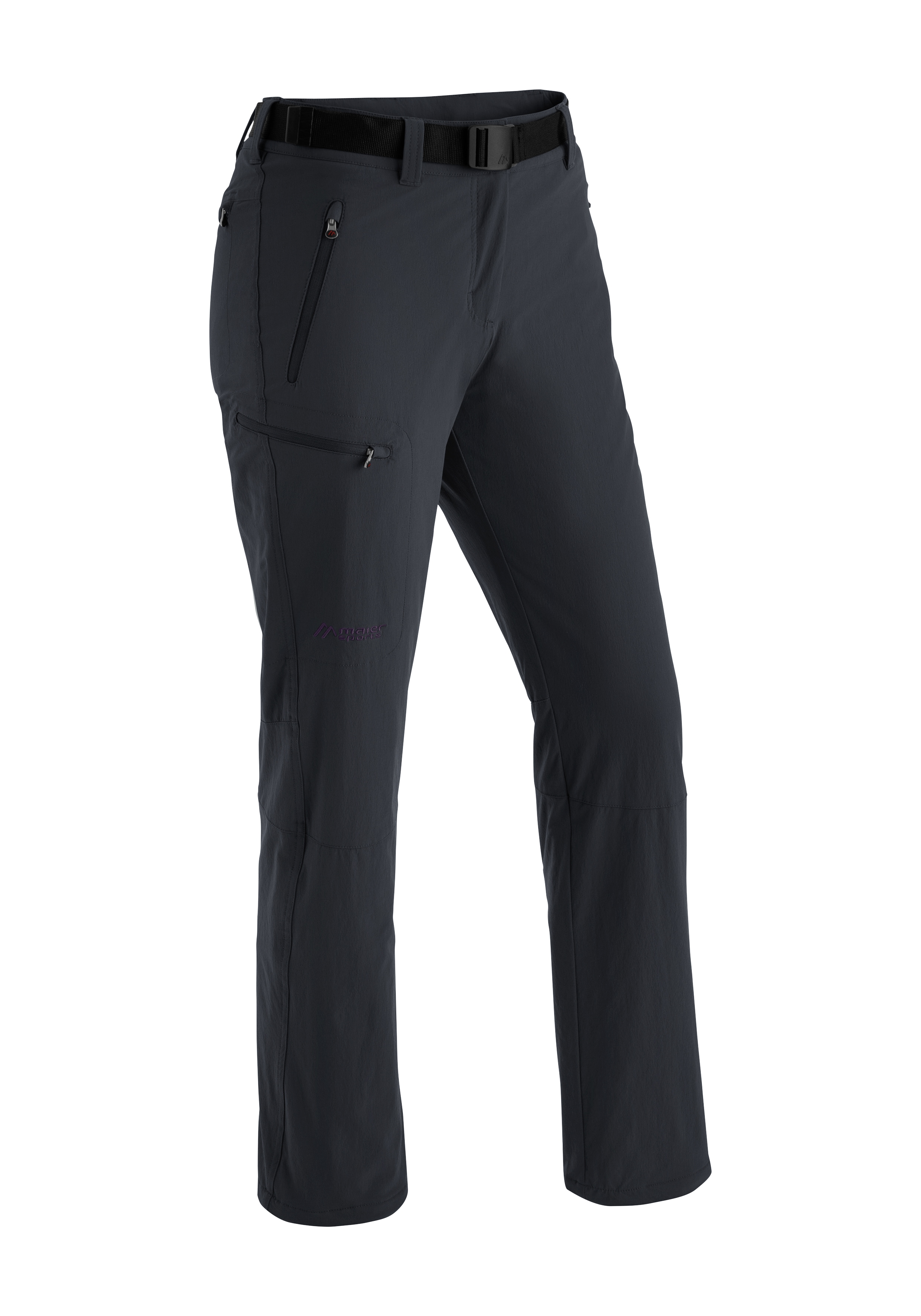 Funktionshose MAIER SPORTS "Rechberg Therm", Damen, Gr. 44, Normalgrößen, schwarz, 90% Polyamid, 10% Elasthan, Hosen, Wattierte Winter Outdoorhose, elastisch Image