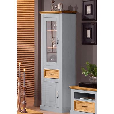 Vitrine HOME AFFAIRE "Selma", grau (grau, natur), Schränke, Höhe 180 cm Image