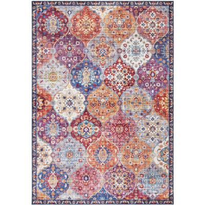 Teppich ELLE DECORATION "Kashmir Ghom" Gr. 32, bunt (multi), B:160cm H:5mm L:230cm, Polyester, Teppiche, Orientalisch, Läufer, Kurzflor, Vintage, Wohnzimmer, Schlafzimmer Image