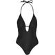 Badeanzug URBAN CLASSICS "Damen Ladies Recycled Triangle Swimsuit" Gr. M, N-Gr, schwarz (black) Damen Badeanzüge Ocean Blue