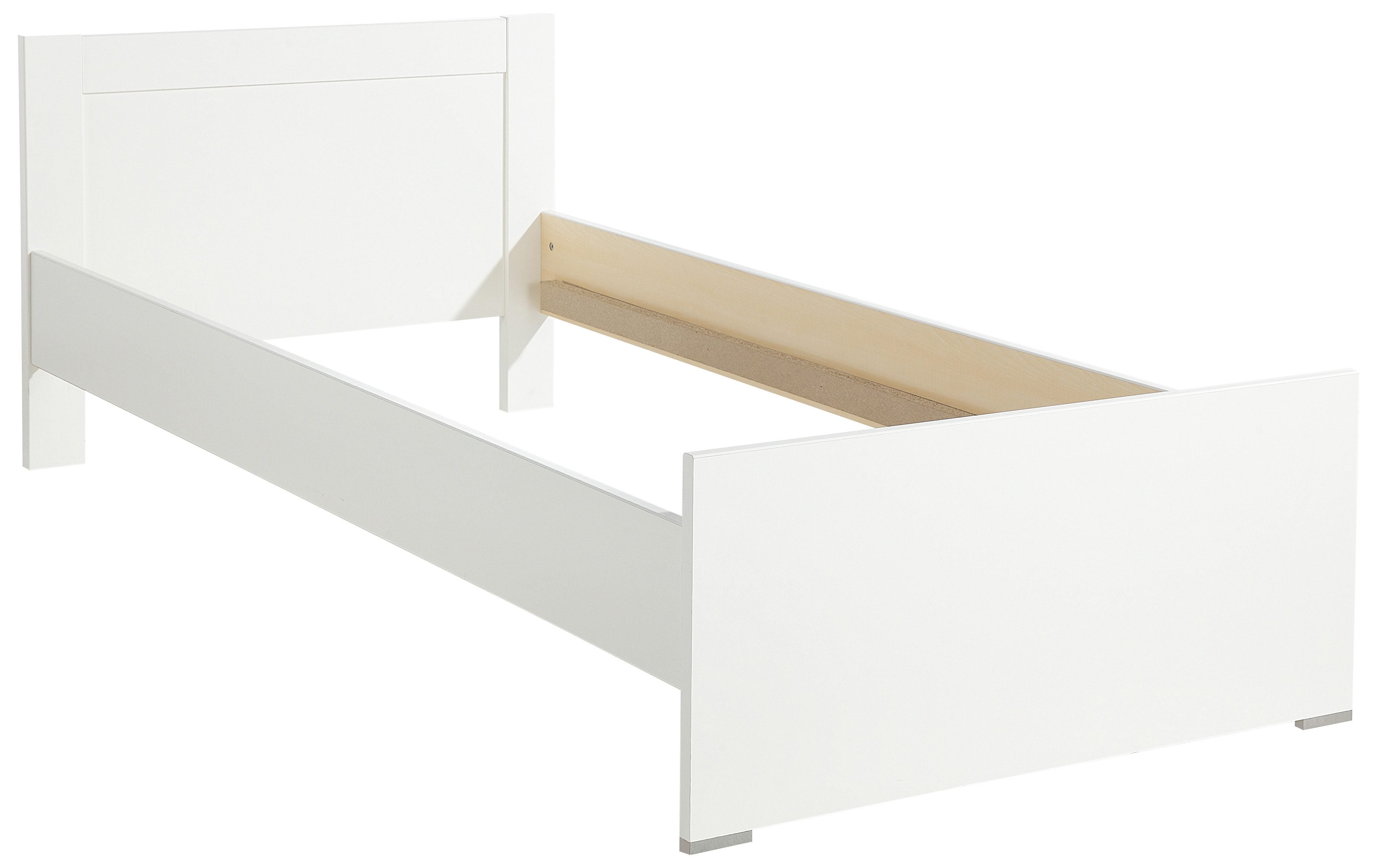 Bett WIMEX "Filou", weiß, B:96cm L:205cm, Beschläge aus Metall., Betten, Jugendbett Kinderbett