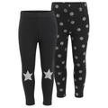 Leggings KIDSWORLD "für kleine Mädchen" Gr. 140/146, N-Gr, schwarz (anthrazit, bedruckt, anthrazit, gemustert) Mädchen Hosen Leggings