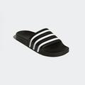 Badesandale ADIDAS ORIGINALS "ADILETTE" Gr. 48,5, schwarz-weiß (core black, white, core black) Schuhe Badelatschen Pantolette Schlappen Strandaccessoires Badeschuhe Bestseller