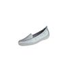 Slipper NATURAL FEET "Aurelia", Damen, Gr. 39, silber (silberfarben), Leder, casual, Schuhe, in tollem Design