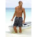 Badeshorts S.OLIVER "Blade" Gr. M (50), N-Gr, schwarz (schwarz, bedruckt) Herren Badehosen Badeshorts