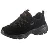 Sneaker SKECHERS "D'LITES PLAY ON", Damen, Gr. 36, schwarz, Nubuklederimitat, Textil, sportlich, Schuhe, Freizeitschuh, Halbschuh, Schnürschuh mit Air Cooled Memory Foam