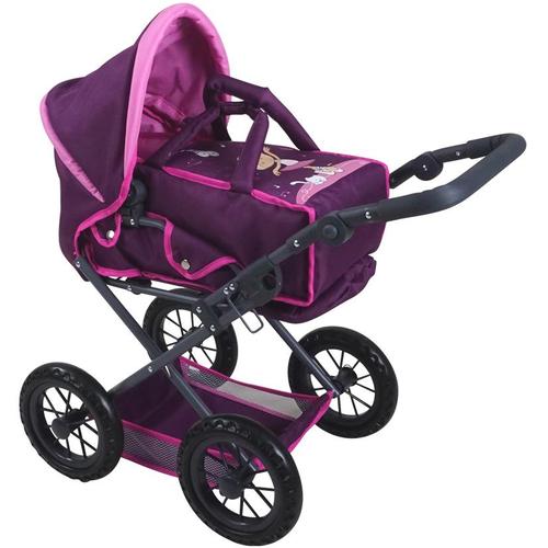 „Kombi-Puppenwagen KNORRTOYS „“Ruby – Nici Miniclara““ Puppenwagen lila (miniclara) Kinder Puppenwagen -trage mit Wickeltasche“
