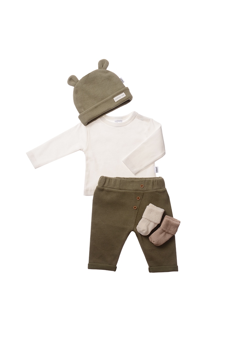 Erstausstattungspaket LILIPUT "Erstausstattungsset", Baby, Gr. 80, grün (olivgrün), 100% Baumwolle, KOB Set-Artikel, in kuschelweicher Qualität Image