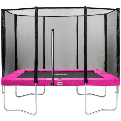 „Gartentrampolin SALTA „“Combo““ Trampoline Gr. B: 214 cm, schwarz (schwarz, pink) Kinder Trampoline Schutzrand pink“