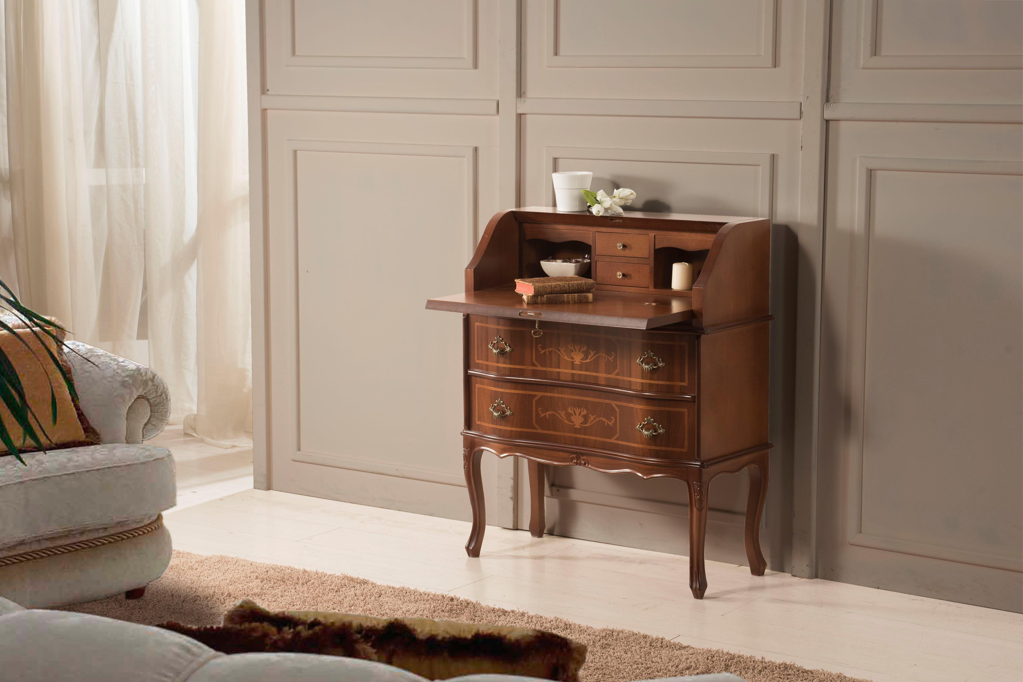 Sekretär HOME AFFAIRE "GIOTTO 023", braun (nussfarben), Sekretäre, Breite 75 cm