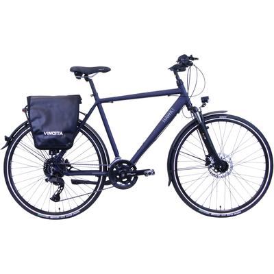 Trekkingrad HAWK BIKES "Trekking Gent Deluxe Plus Ocean Blue" Gr. 57, blau, Fahrräder, 57cm, 28 Zoll (71,12cm), für Herren