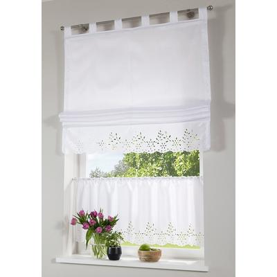 Raffrollo HOME AFFAIRE "Neapel" Gr. 5, weiß, B:120cm H:140cm, Taft, Obermaterial: 100% Polyester, Raffrollos Image