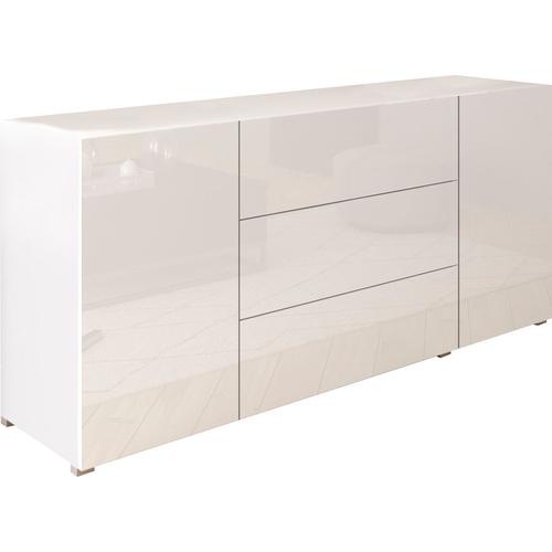 „Sideboard INOSIGN „“BERLIN““ Sideboards Gr. B/H/T: 150 cm x 66,3 cm x 39,0 cm, 3, weiß (weiß matt, hochglanz) Sideboards Breite 150 cm“