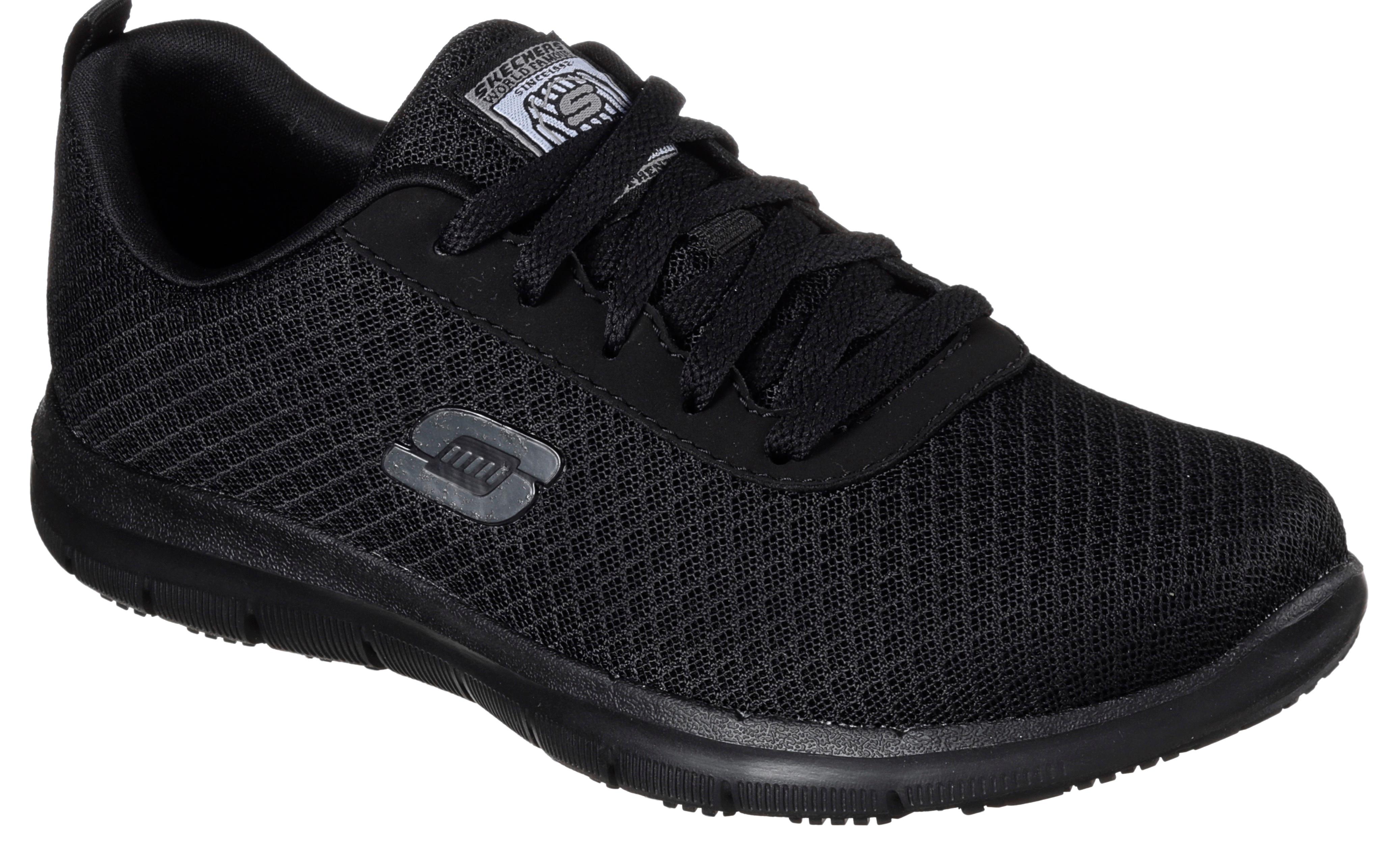 Berufsschuh SKECHERS "Ghenter-Bronaugh Schnürschuh" Gr. 39, schwarz, 39, Synthetik, Textil, Schuhe, Schnürschuh für Gastronomie mit Skechers Memory Foam Innensohle