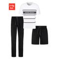 Schlafanzug BRUNO BANANI Gr. 60/62, schwarz-weiß (weiß, schwarz) Herren Homewear-Sets Pyjamas
