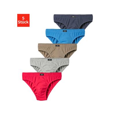 Slip H.I.S, Kinder, Gr. 140, bunt (grau, meliert, rot, marine, blau, khaki), Jersey, Obermaterial: 95% Baumwolle, 5% Elasthan, unifarben, körpernah, Unterhosen Slip, für Jungen, bequemer Basic für jeden Tag Image
