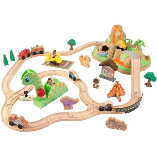 KidKraft Spielzeug-Eisenbahn Dinosuarier Eisenbahn-Set bunt Kinder Altersempfehlung