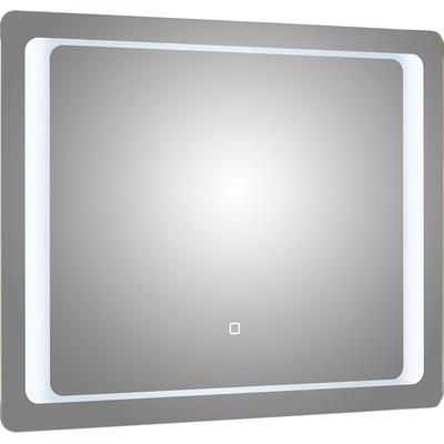 Badspiegel SAPHIR "Quickset Spiegel inkl. LED-Beleuchtung und Touchsensor, 90 cm breit", silber (alufarben), B:90cm H:70cm T:3cm, Spanplatte, Aluminium, Spiegel, Flächenspiegel rechteckig, 12V LED, 20 Watt, Wandspiegel Image