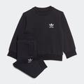 Trainingsanzug ADIDAS ORIGINALS "CREW SET" Gr. 68, schwarz (black) Kinder Sportanzüge Jogginganzüge