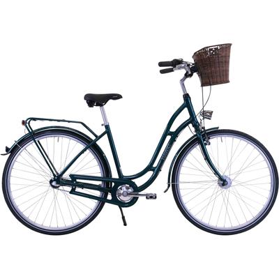 Cityrad HAWK BIKES "City Classic Joy British Green" Fahrräder Gr. 48cm, 28 Zoll (71,12cm), grün für Damen und Herren