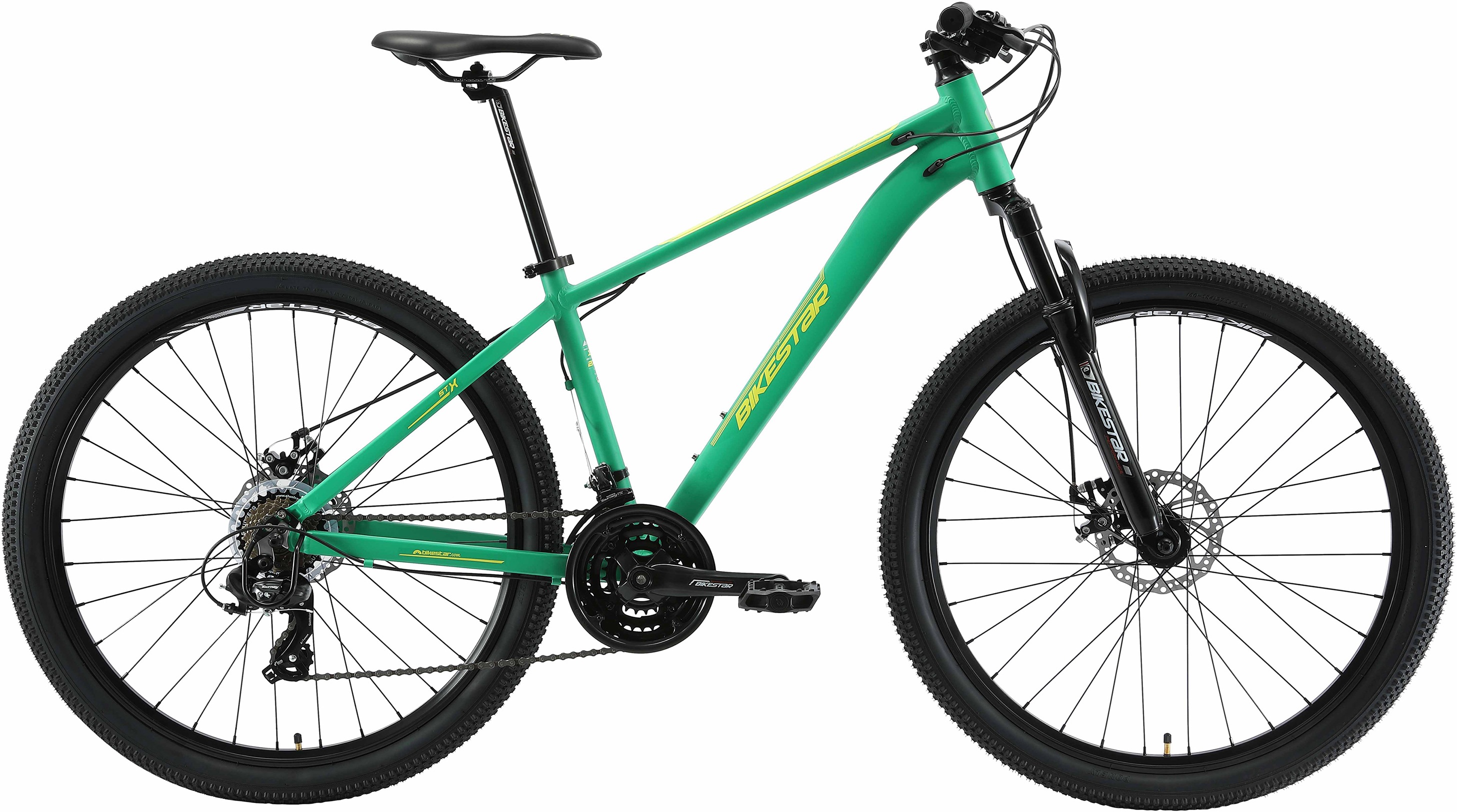 Mountainbike BIKESTAR Gr. 41, grün, Fahrräder, 41cm, 27,5 Zoll (69,85cm), für Damen und Herren, Kettenschaltung Image