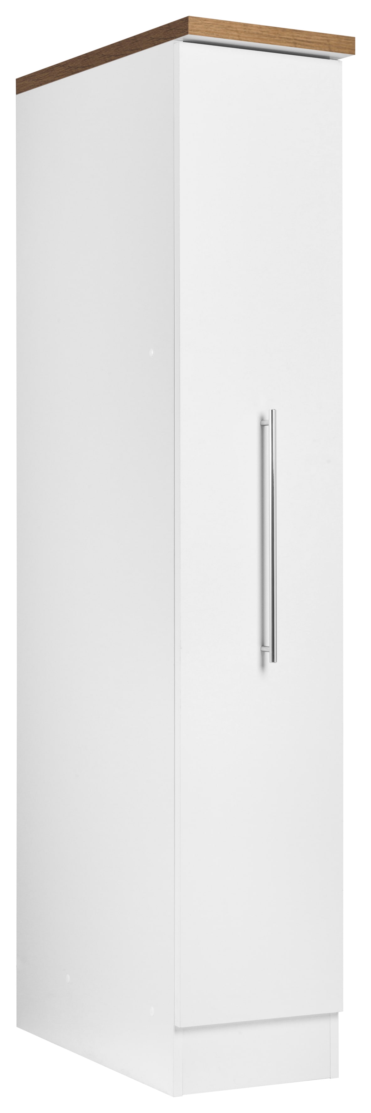 Apothekerschrank KOCHSTATION "KS-Samos", weiß (weiß, wotaneichefarben), B:30cm H:165cm T:60cm, Schränke, Apothekerschrank, mit 3 Ablagen