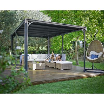 Pavillon PALRAM - CANOPIA "Milano 4300", grau (grau, bronze), B/H/T: 309cm x 225cm x 426cm, Pavillons, BxT: 309x426 cm Image