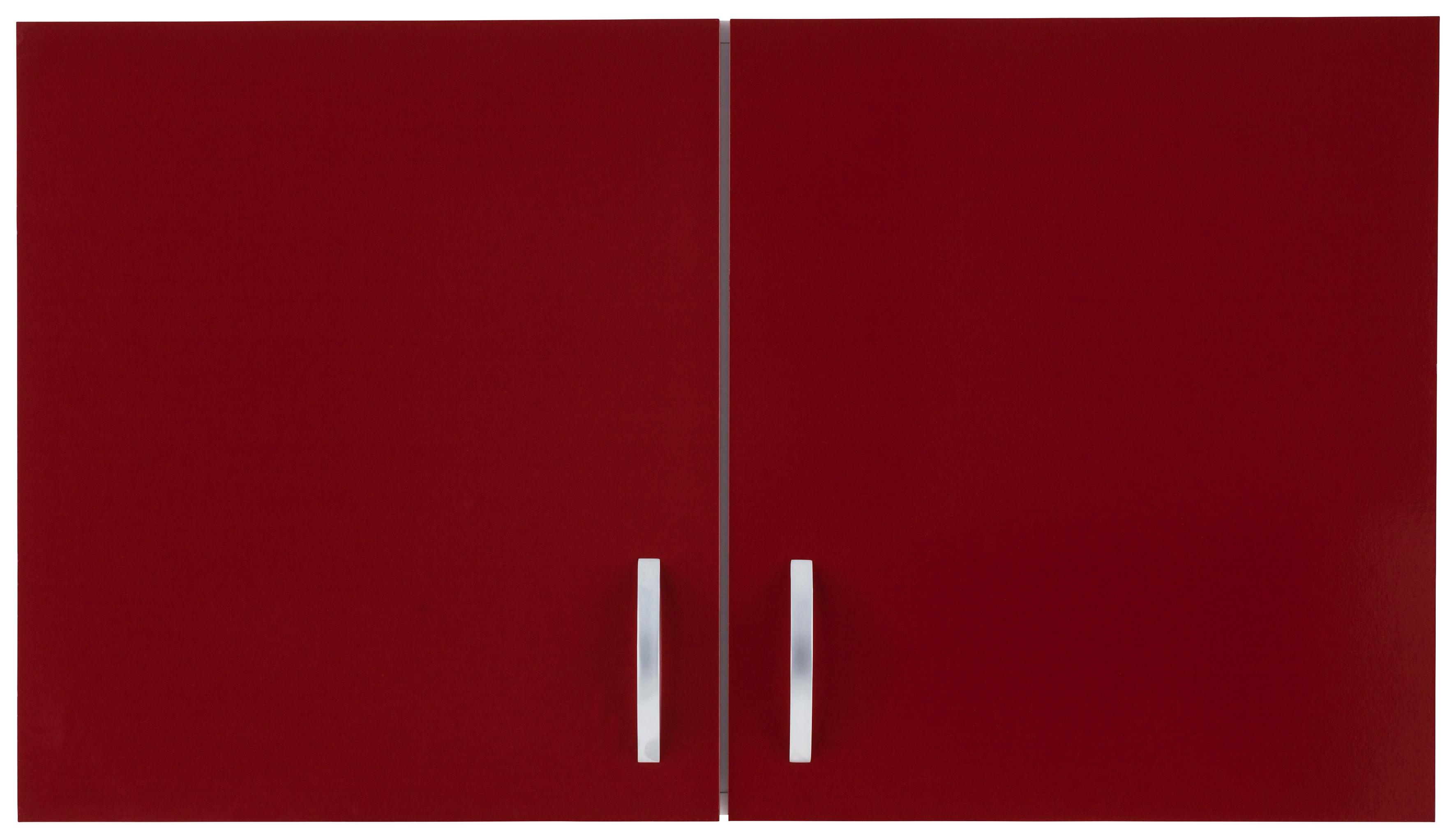Hängeschrank WIHO KÜCHEN "Flexi", rot (front: rot glanz, korpus: weiß), B:100cm H:56cm T:35cm, Schränke, Breite 100 cm breit Image
