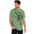 T-Shirt TRIGEMA "TRIGEMA in Öko-Qualität mit Hirsch-Motiv" Gr. XXL, grün (farn, c2c) Herren Shirts T-Shirts