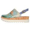 Sandale DOGO "Akita Caretta Damen Sandalen/ Sandaletten / Female", Damen, Gr. 40, Normalschaft, blau, Lederimitat, casual, Schuhe Clog Sommerschuh, Vegan