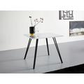Esstisch HELA Tische Gr. B/H/T: 90 cm x 76 cm x 90 cm, schwarz-weiß (weiß, schwarz, hochglanz weiß) Esstische quadratisch