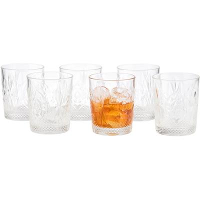 Tumbler-Glas BUDDY'S "Buddy´s Bar" Trinkgefäße Gr. Ø 9 cm x 10,5 cm, 390 ml, 6 tlg., farblos (transparent) Whiskygläser