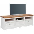 Lowboard HOME AFFAIRE "Melissa" Sideboards Gr. B/H/T: 163 cm x 55 cm x 50 cm, gelb (weiß, honigfarben) Lowboards