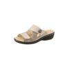 Pantolette BELVIDA, Damen, Gr. 37, grau (taupe, bedruckt), Glattleder, Nubukleder, klassisch, Schuhe