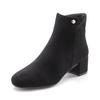 Stiefelette LASCANA, Damen, Gr. 38, schwarz, Obermaterial: 100% Textilmaterial. Futter: 100% Textilmaterial. Decksohle: 100% Textilmaterial. Laufsohle: 100% Synthetik, unifarben, klassisch, Schuhe, mit bequemen Blockabsatz, Ankle Boots, Stiefel VEGAN