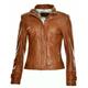 Lederjacke JCC "31020360" Gr. 46, braun (cognac) Damen Jacken Lederjacken