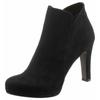 High-Heel-Stiefelette TAMARIS, Damen, Gr. 38, schwarz, Textil, elegant, Schuhe, Abendmode, High-Heel-Stiefelette, Ankleboots im femininen Look