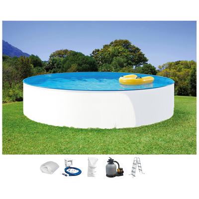 Rundpool CLEAR POOL "MIAMI", weiß, H:90cm Ø:300cm, Schwimmbecken, 6-tlg. in versch. Größen Image