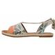 Sandale DOGO "Be a Flamingo" Gr. 39, Normalschaft, bunt (natur) Damen Schuhe Sandale Schnürsandalen