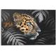 Wandbild REINDERS "Wandbild Leopard Jungle - Pflanze Tiermotiv" Bilder Gr. B/H: 90 cm x 60 cm, Leopard, 1 St., bunt (mehrfarbig) Kunstdrucke