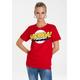 T-Shirt LOGOSHIRT "Bazinga" Gr. XL, rot Damen Shirts Print mit lizenziertem Frontprint